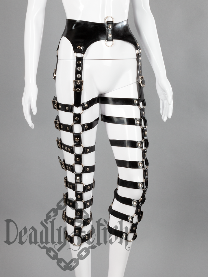 Deadly Fetish Made-To-Order Latex: Harness Addition #05 Buckle Leg Straps