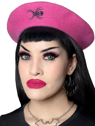 Pink Web Beret