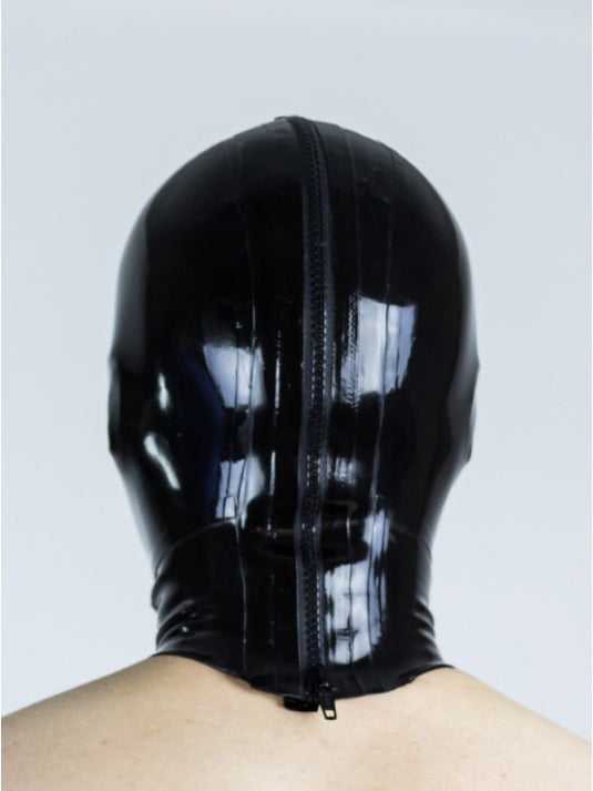 Latex Micro Perforated Hood with Back Zip