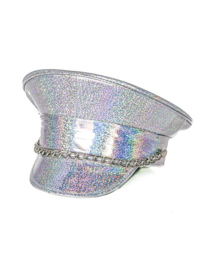 Holographic Uniform Cap with Chain Detail