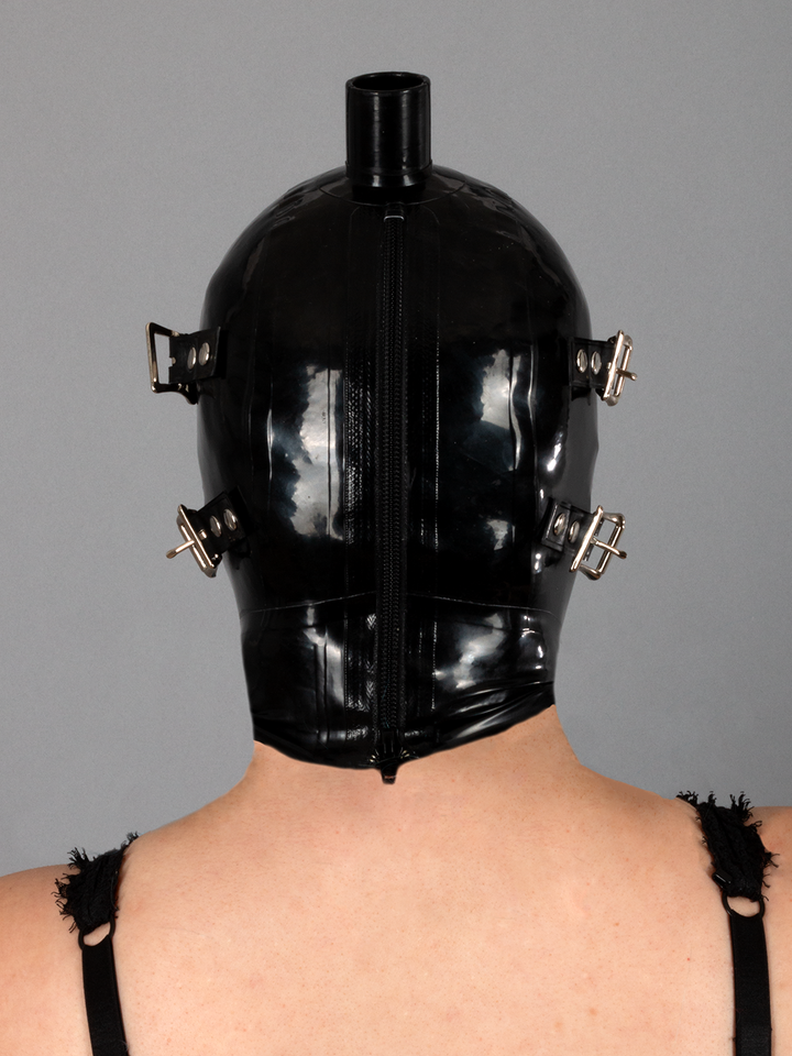 Latex Ponytail Bondage Hood