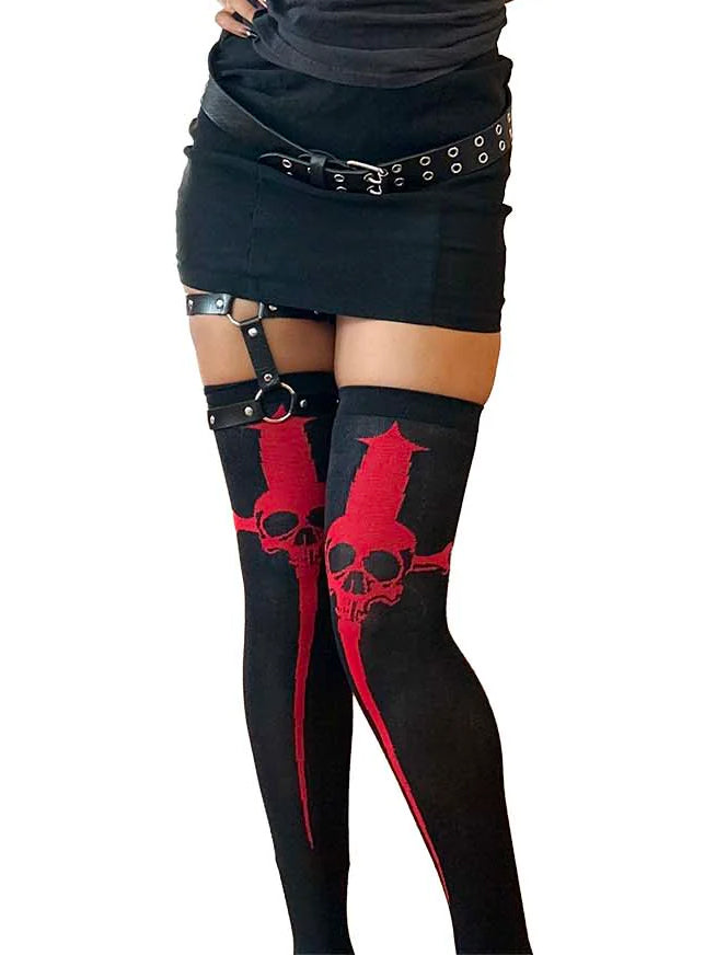 Dagger Thigh High Socks