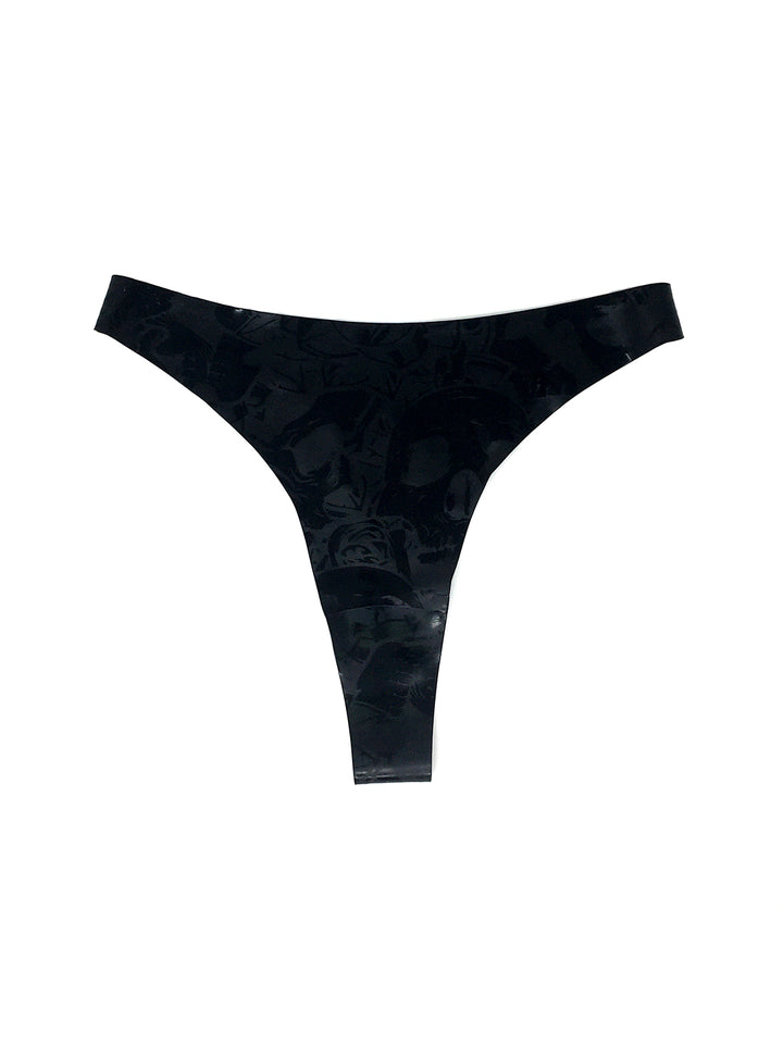 Textured Skull Latex Thong