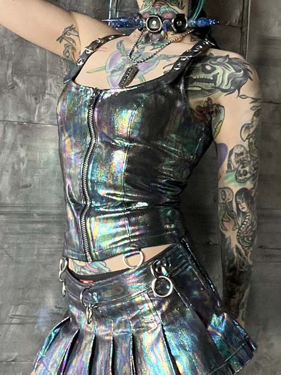 Oil Spill Bustier Top