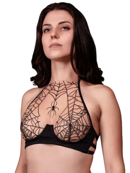 Spiderweb Halter Bra