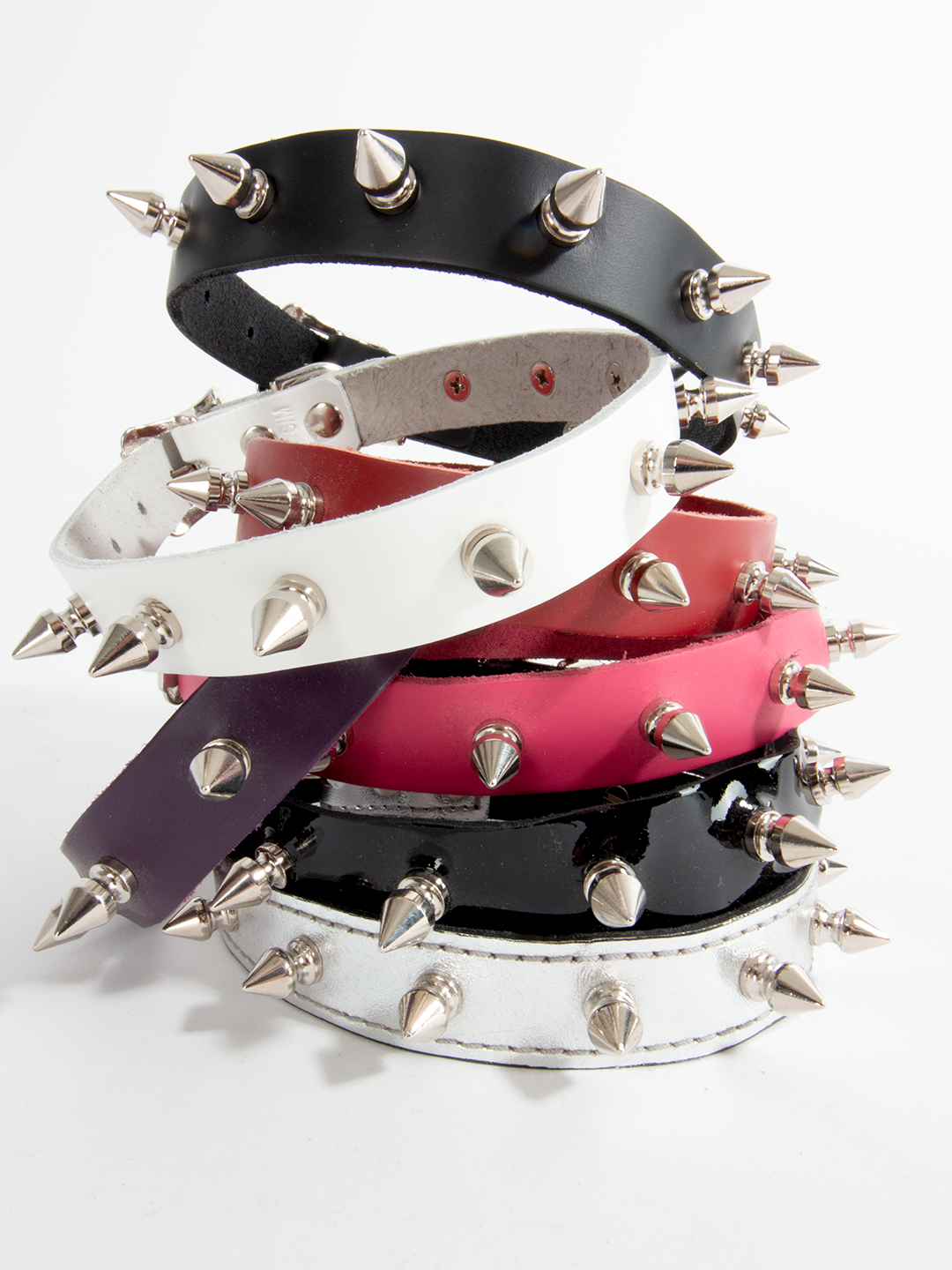 Leather Spiked Collar