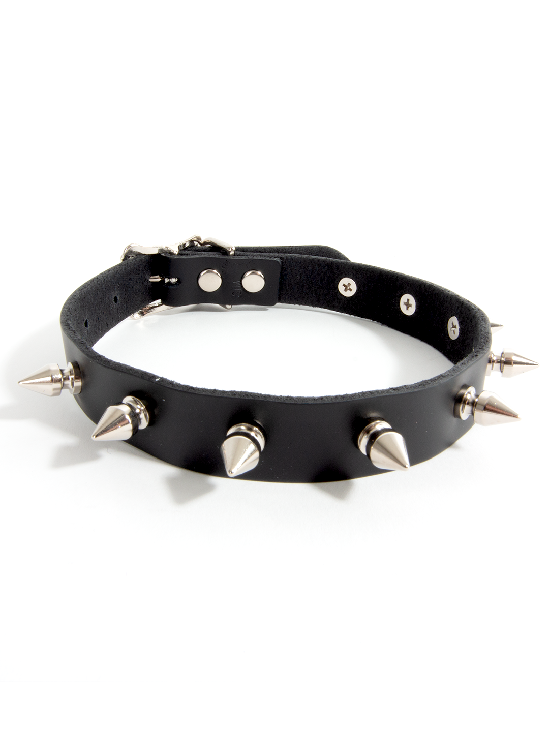Leather Spiked Collar