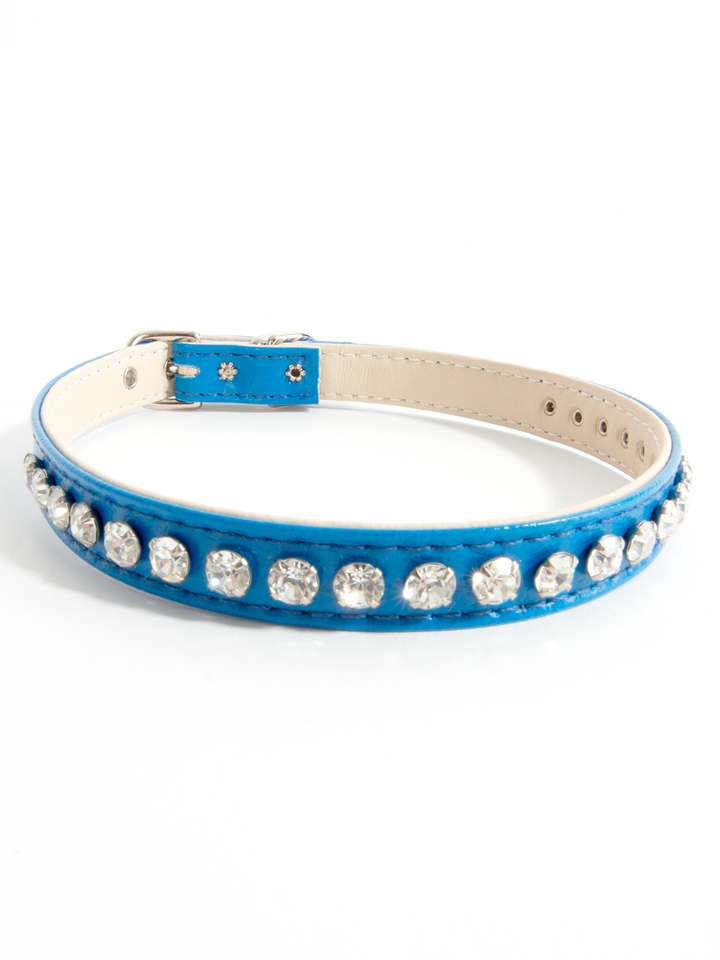 Leather Rhinestone Collar