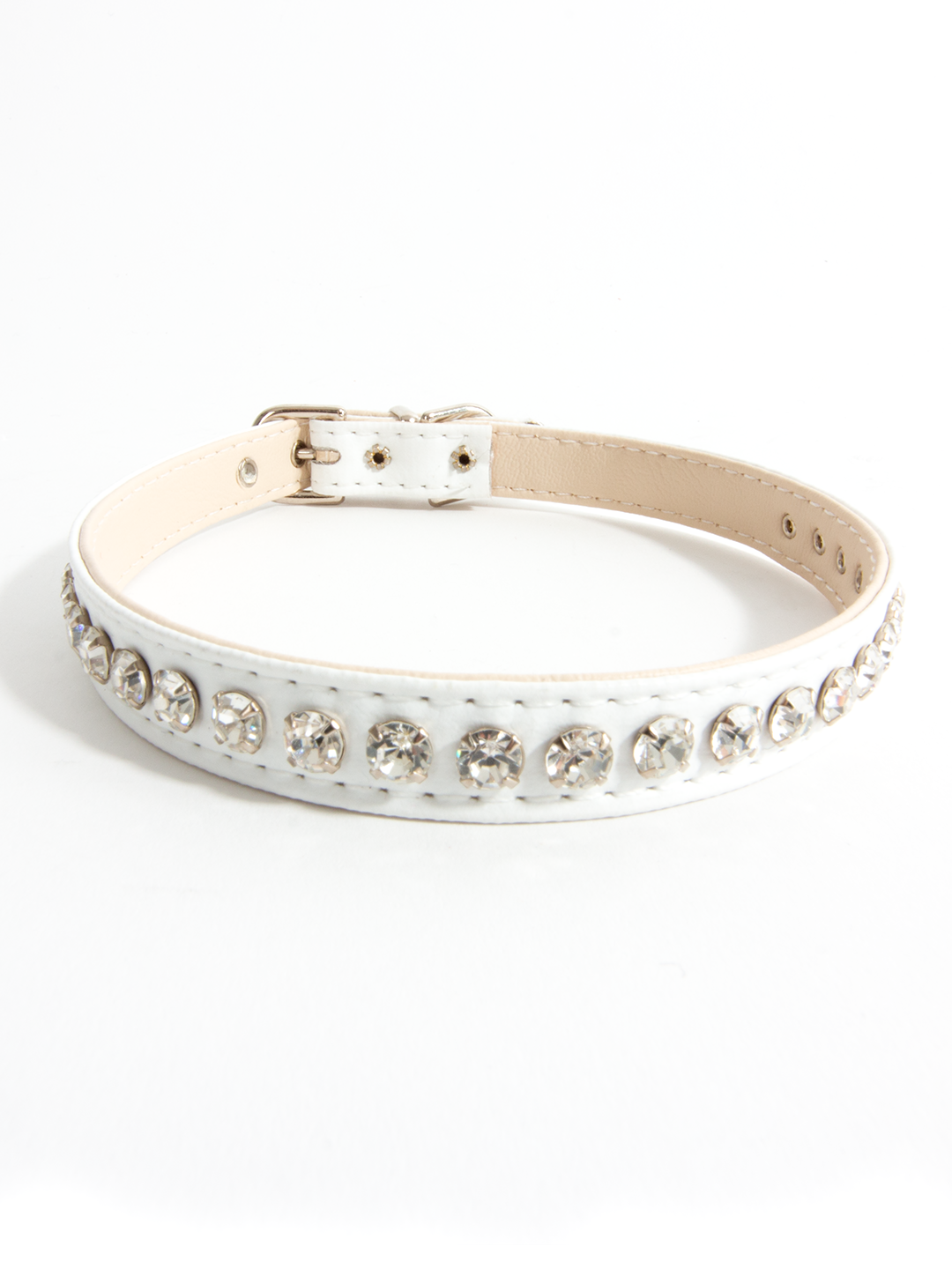 Leather Rhinestone Collar