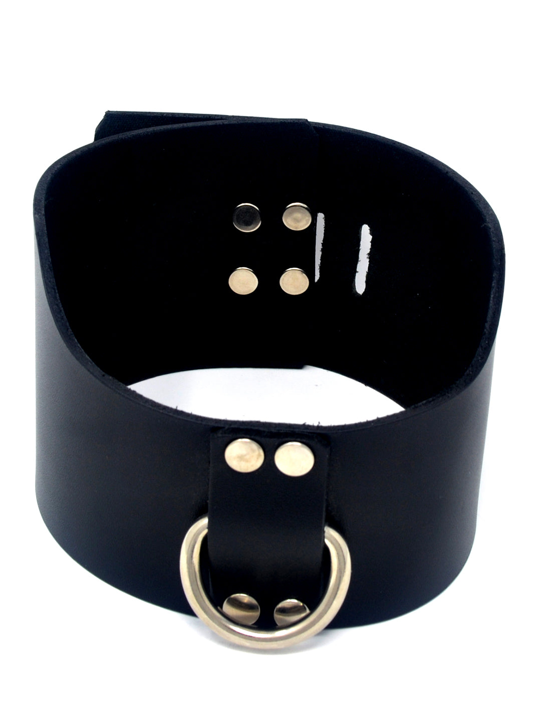 Leather Hasp Locking Posture Collar