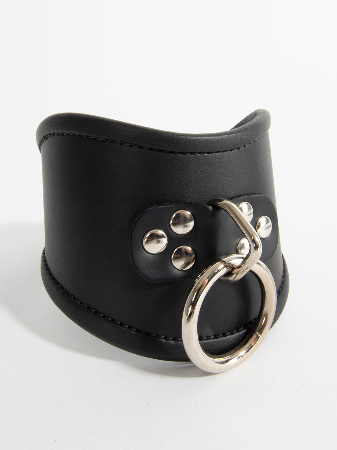 Leather Posture Collar with Piping