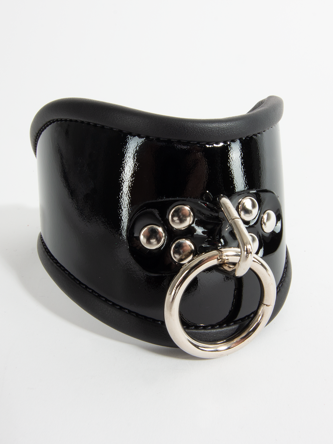 Leather Posture Collar with Piping