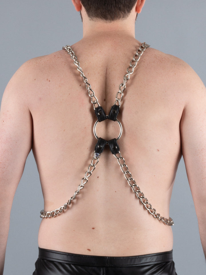 Chain Harness with Leather Accents