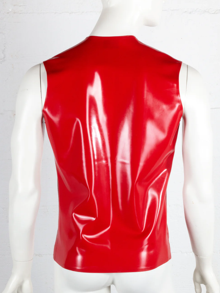 Textured Latex Sleeveless Top