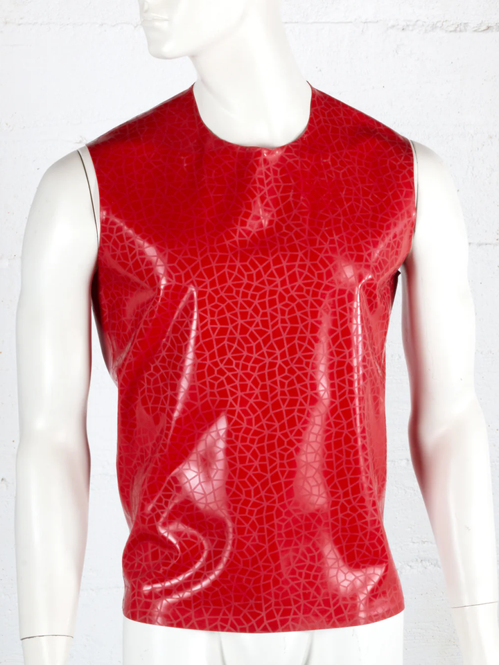 Textured Latex Sleeveless Top