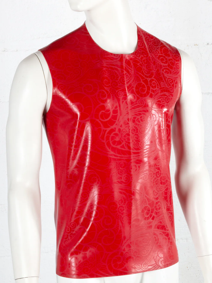 Textured Latex Sleeveless Top