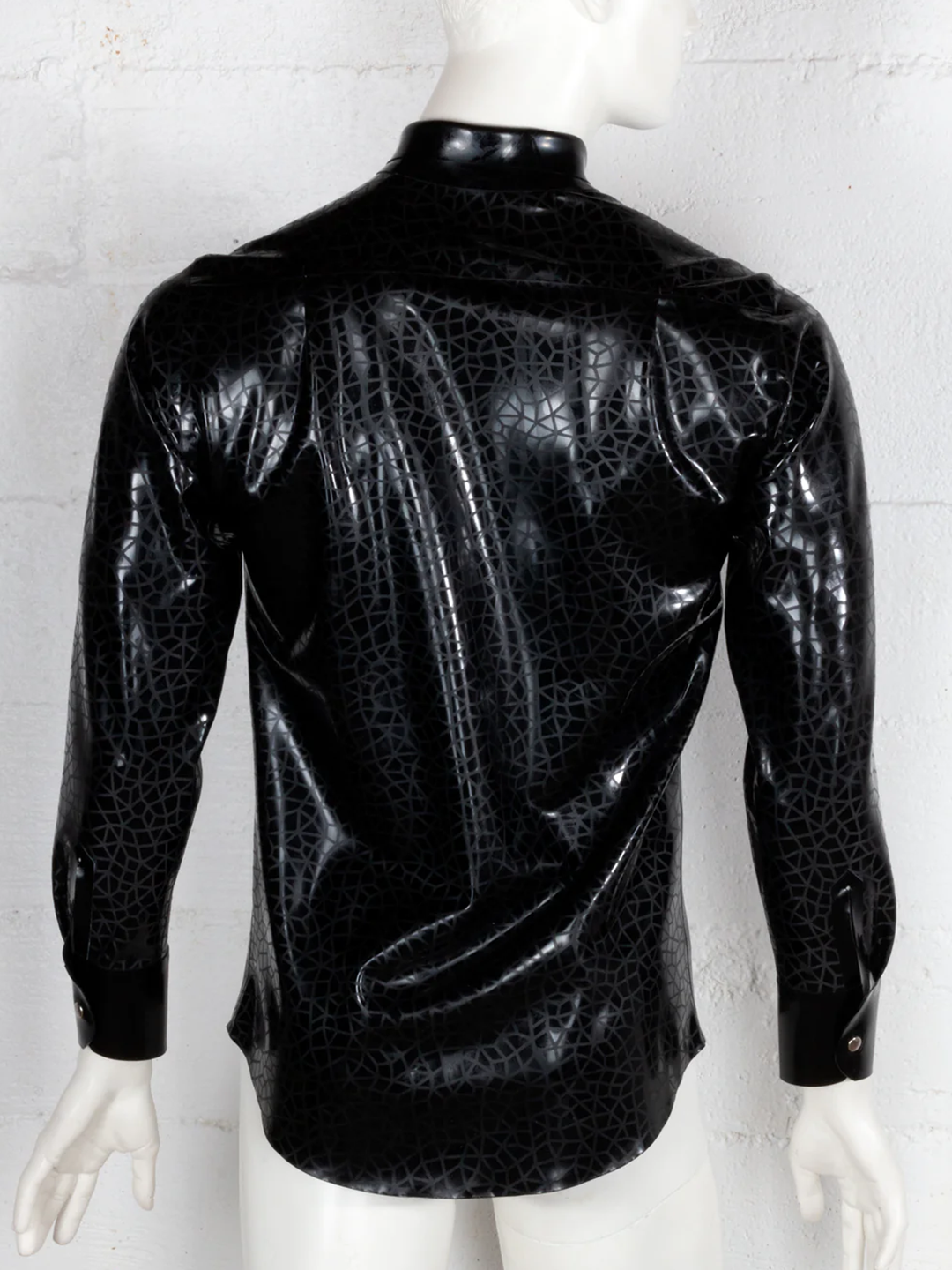 Textured Latex Dress Shirt