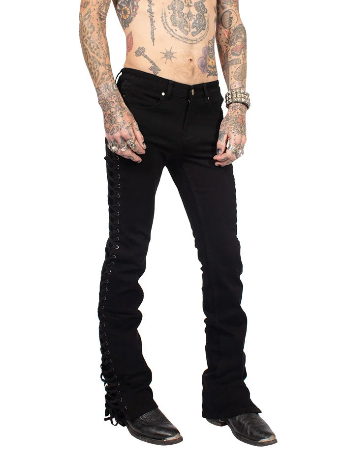 Side Lace Rocker Jeans