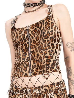 Leopard Bustier Top