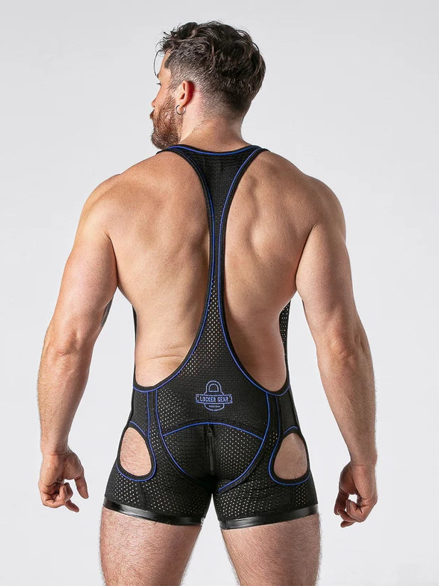 Mesh Cutout Singlet with Back Zip