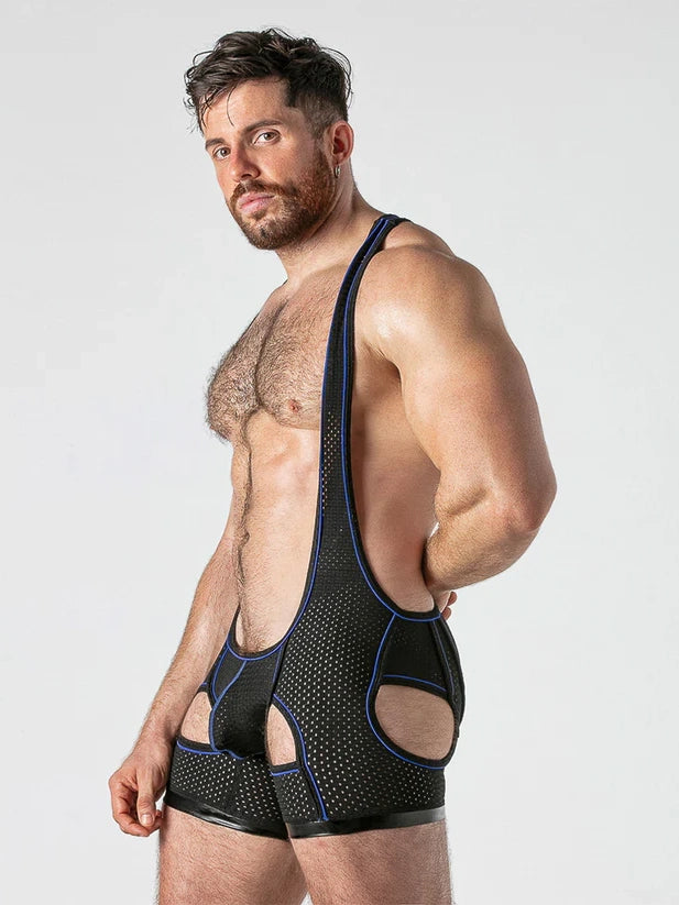 Mesh Cutout Singlet with Back Zip