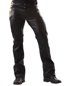 Classic Cut Vegan Leather Jeans