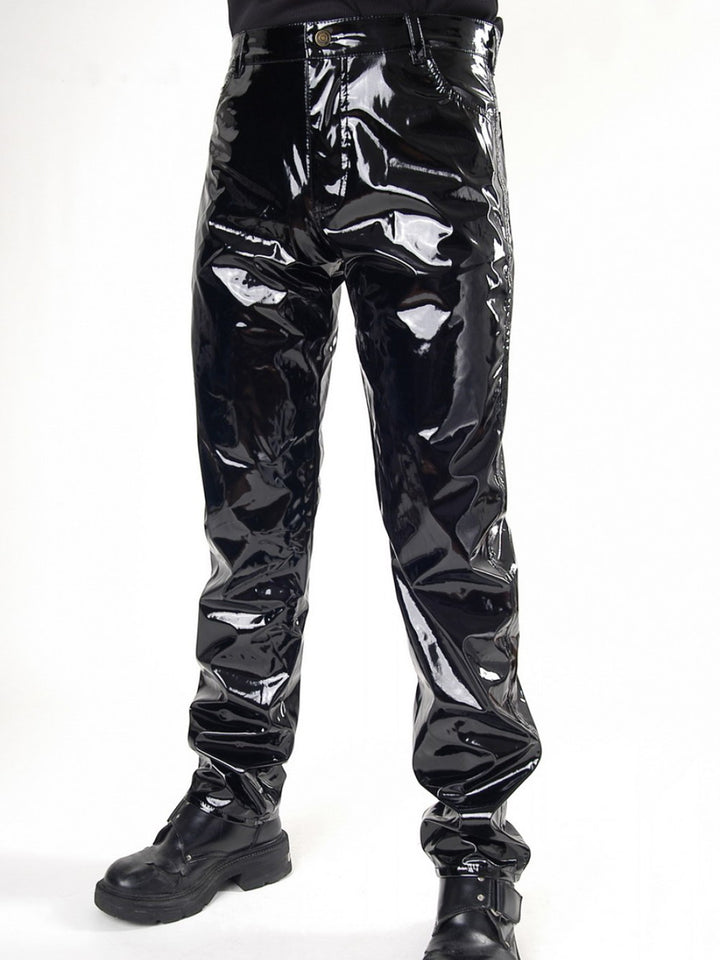 Button Fly PVC Pants