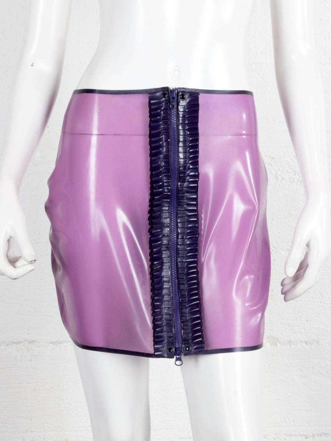 Latex Peek-A-Boo Mini Skirt