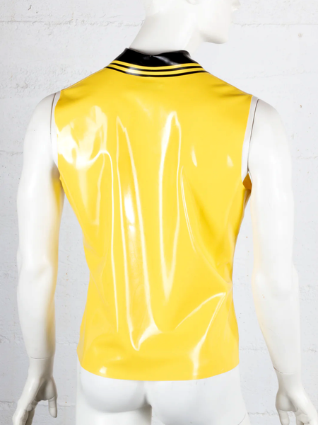 Contrast Collar Latex Vest