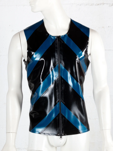 Contrast Chevron Latex Vest
