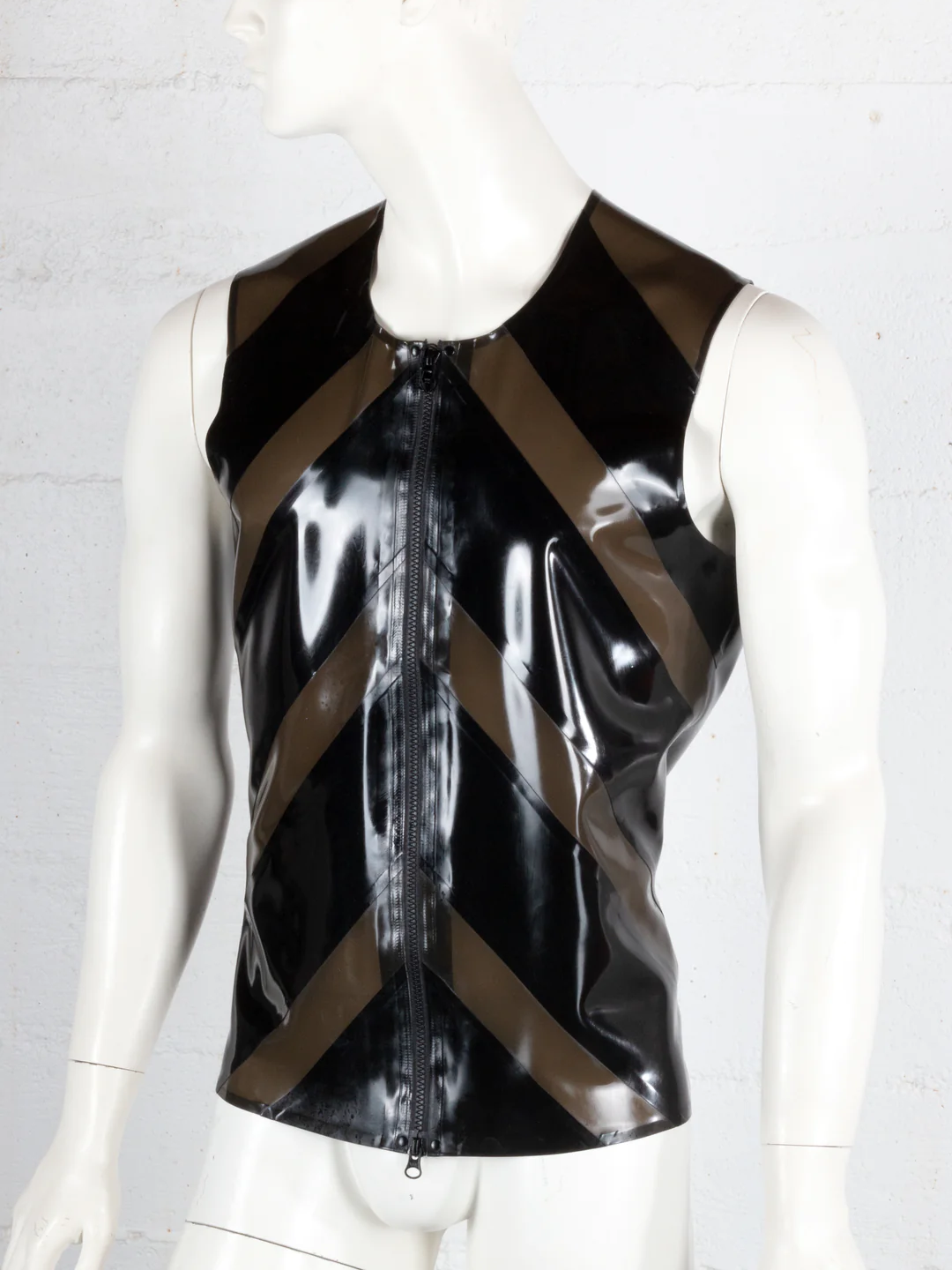 Contrast Chevron Latex Vest
