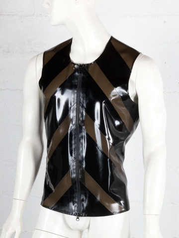 Contrast Chevron Latex Vest
