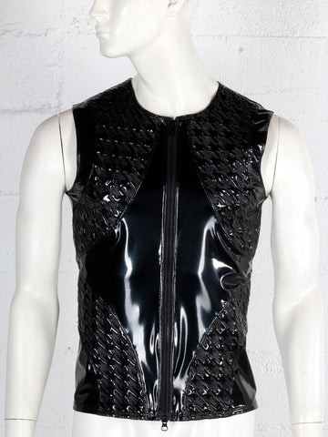 PVC Houndstooth Pattern Vest