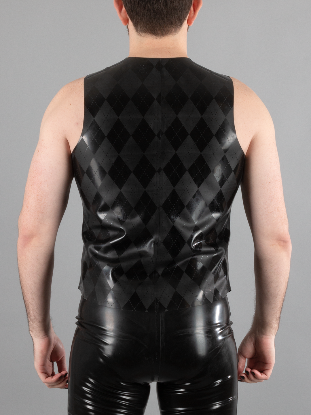 Argyle Textured Latex Vest