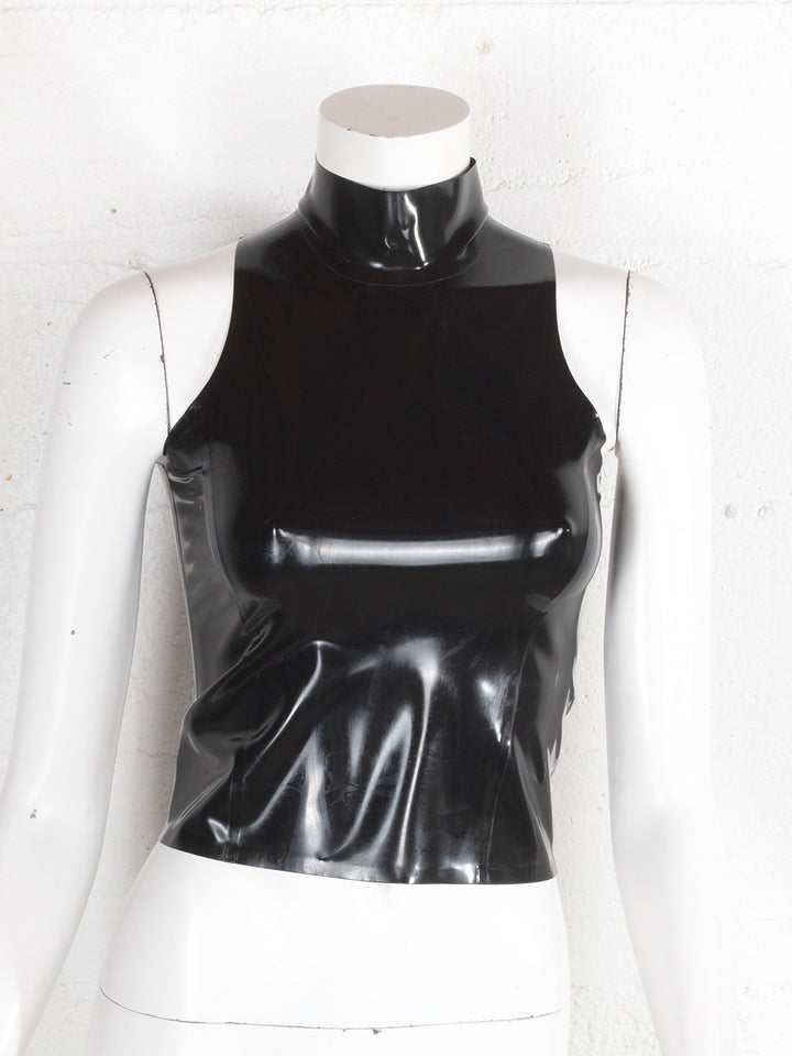High Neck Latex Top