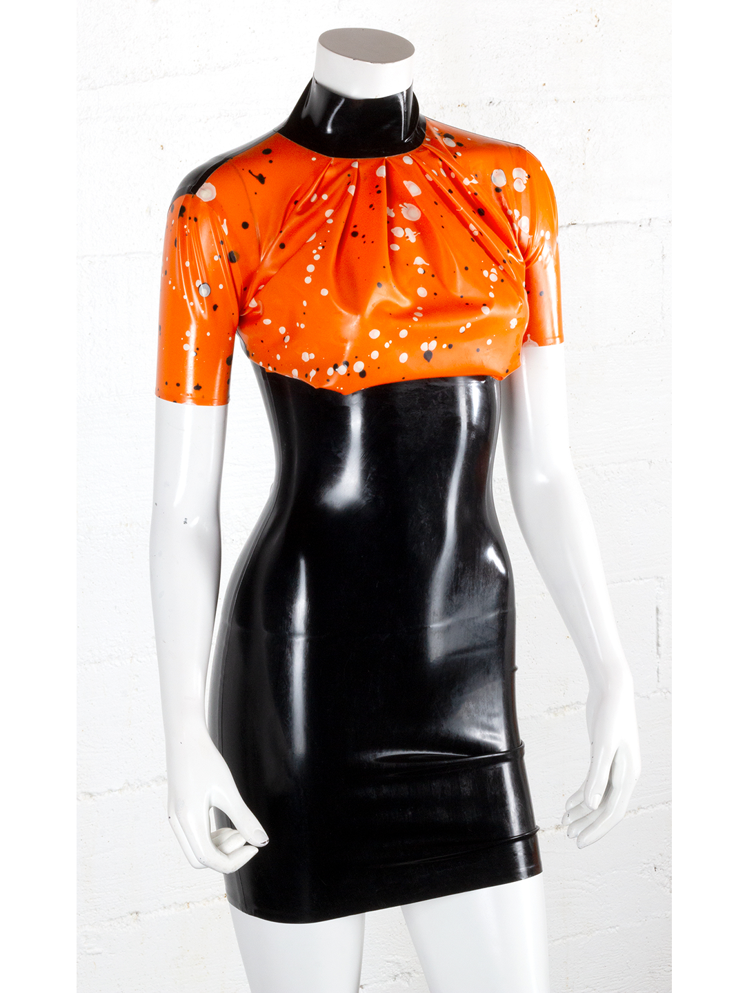 Marbled Front Latex Dress