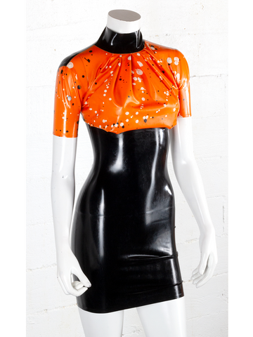 Marbled Front Latex Dress