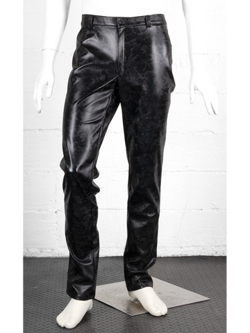 Black Camo Wetlook Pants