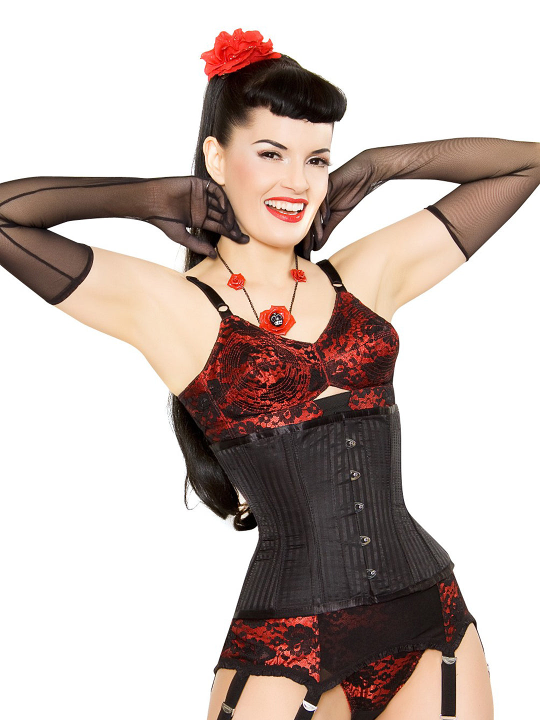 Shadow Stripe Underbust Corset