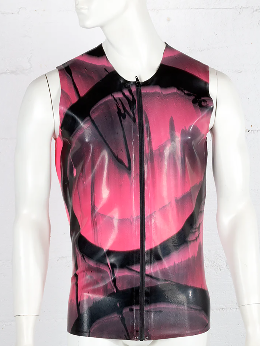 Marbled Latex Vest with Zipper