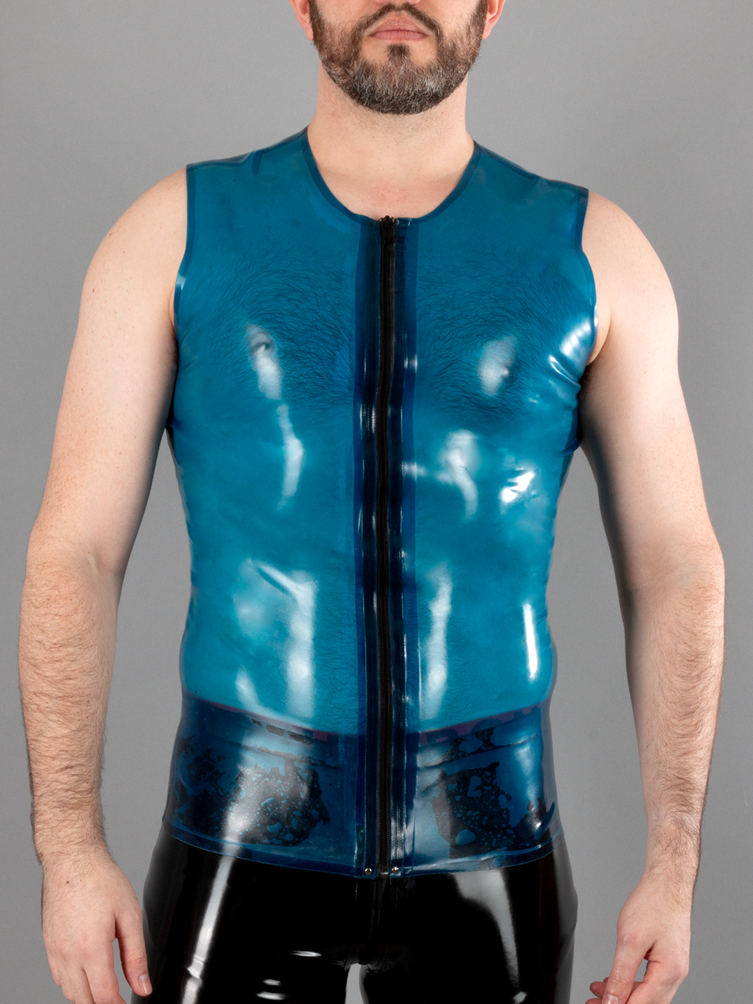 Latex Vest with Zipper