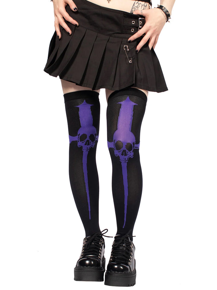 Dagger Thigh High Socks