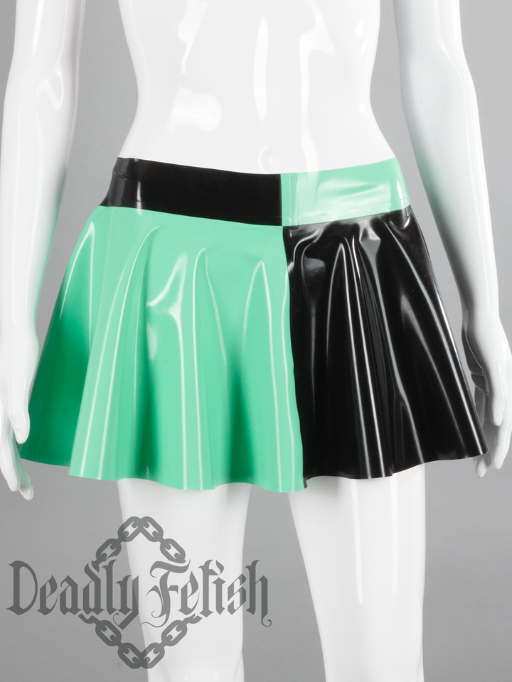 Deadly Fetish Made-To-Order Latex: Bi-Coloured Skirt #07