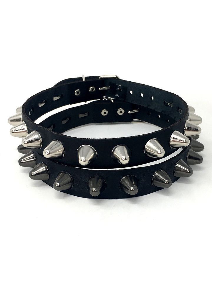 Leather Collar with UK77 Studs