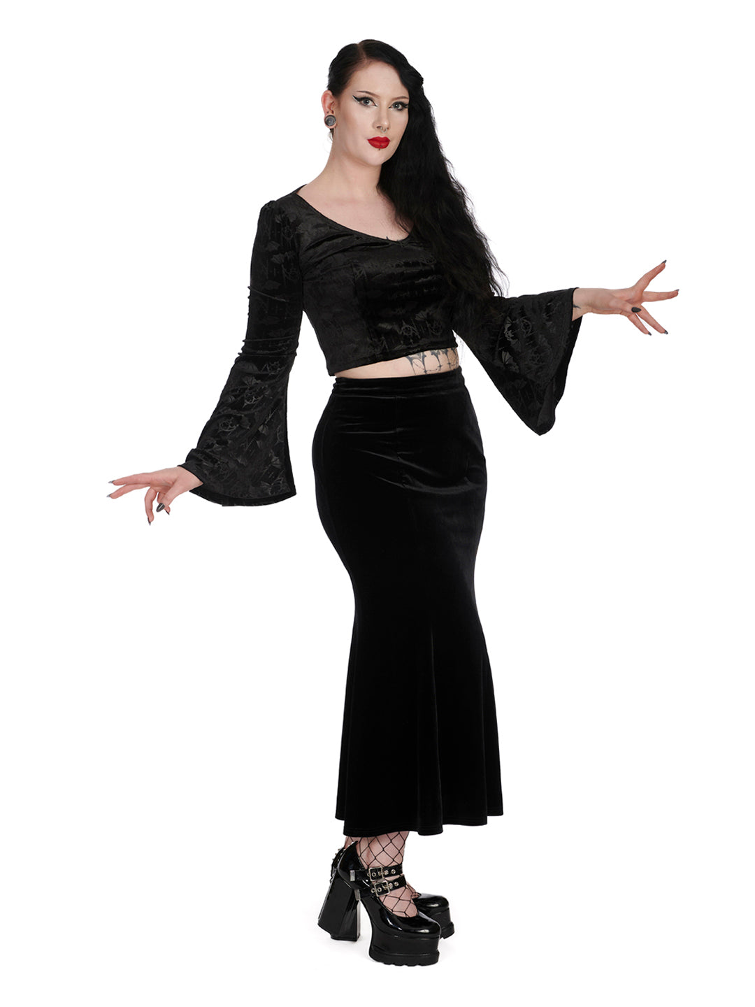 Witchy Gothic Bat Top