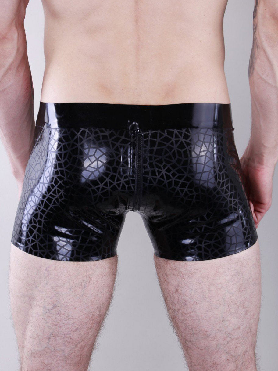 Textured Ultimate Latex Zip Shorts