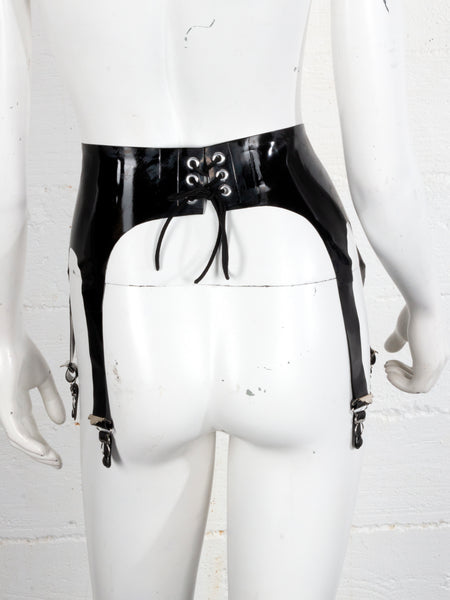 Latex 6 Strap Garter Belt