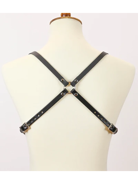 X Back Leather Bra Harness