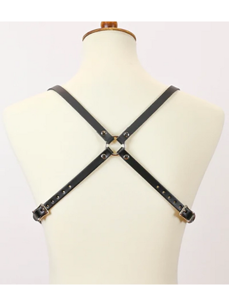 X Back Leather Bra Harness