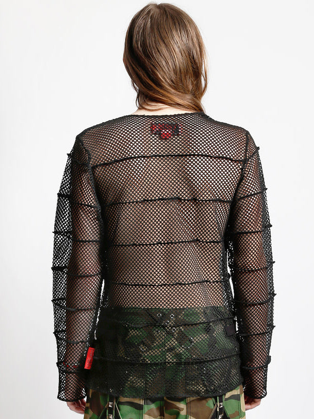 Mega Mesh Stripe Top